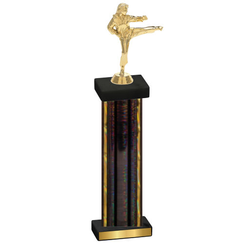 Single Black Glacier Karate Trophy