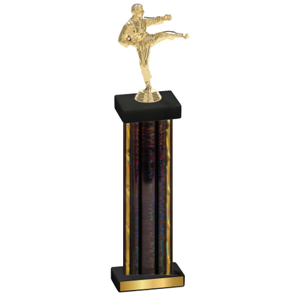 Single Black Glacier Karate Trophy