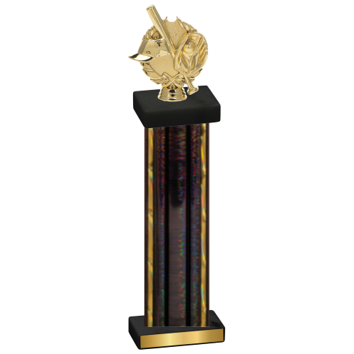 Single Black Glacier Baseball Trophy