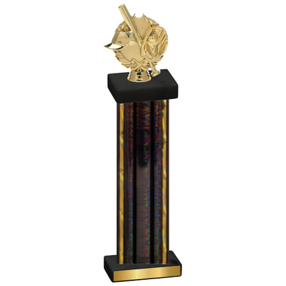 Single Black Glacier Baseball Trophy