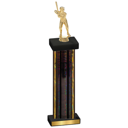 Single Black Glacier Baseball Trophy