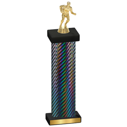 Single Black Carbon Fiber Rugby Trophy