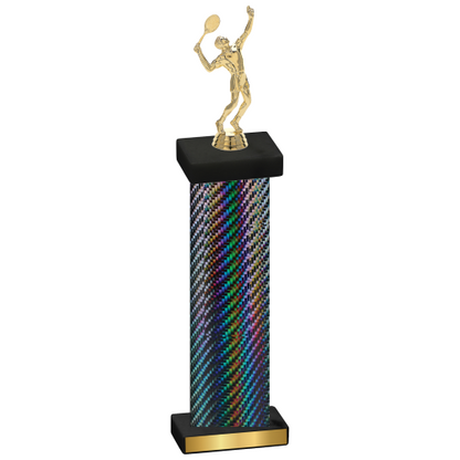 Single Black Carbon Fiber Tennis Trophy