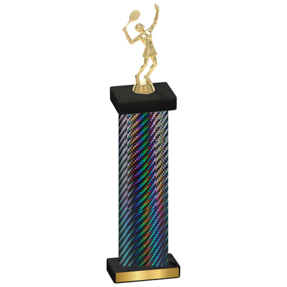 Single Black Carbon Fiber Tennis Trophy