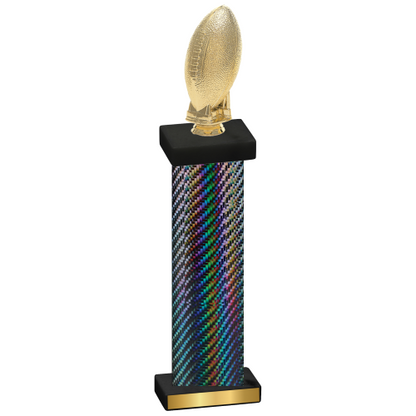 Single Black Carbon Fiber Football Trophy