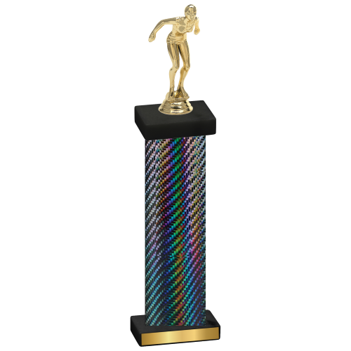 Single Black Carbon Fiber Tennis Trophy