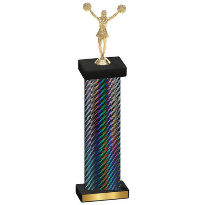 Single Black Carbon Fiber Cheerleading Trophy