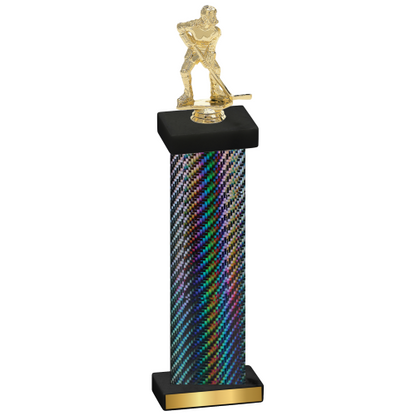 Single Black Carbon Fiber Hockey Trophy