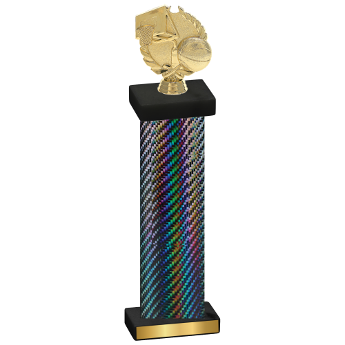 Single Black Carbon Fiber Basketball Trophy