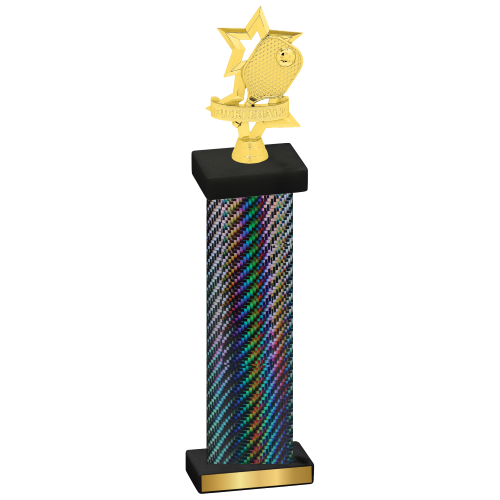 Single Black Carbon Fiber Pickleball Trophy