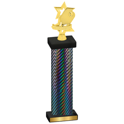 Single Black Carbon Fiber Pickleball Trophy