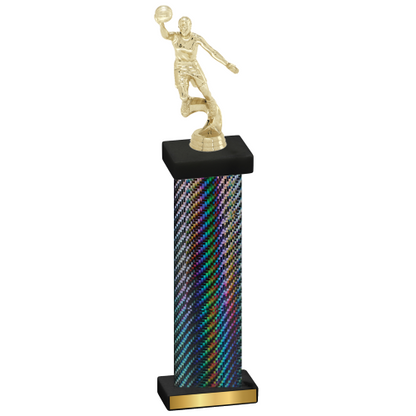 Single Black Carbon Fiber Basketball Trophy