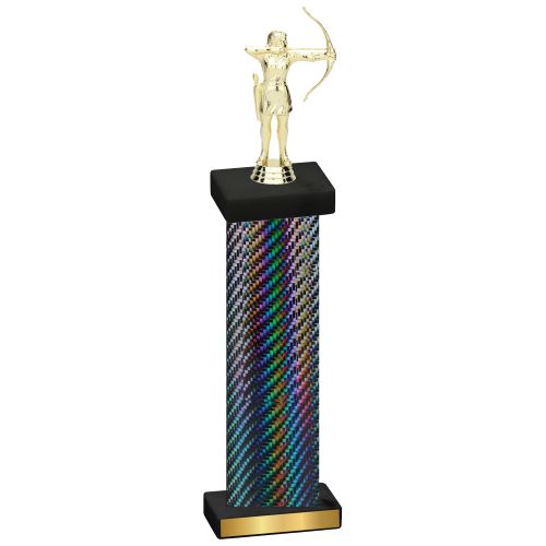 Single Black Carbon Fiber Archery Trophy