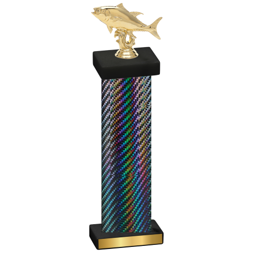 Single Black Carbon Fiber Fishing Trophy