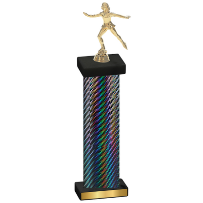 Single Black Carbon Fiber Skater Trophy