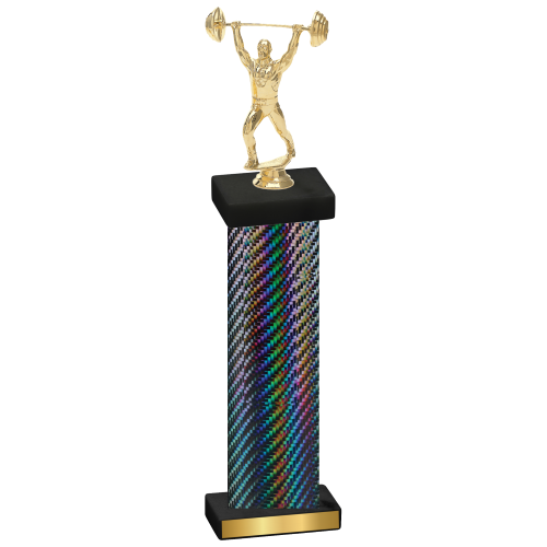 Single Black Carbon Fiber Weights Trophy