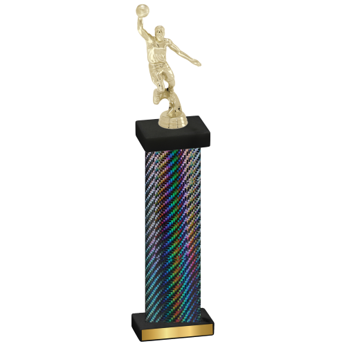 Single Black Carbon Fiber Basketball Trophy