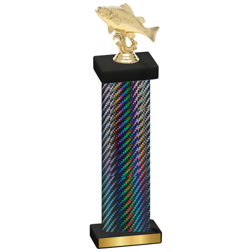 Single Black Carbon Fiber Fishing Trophy