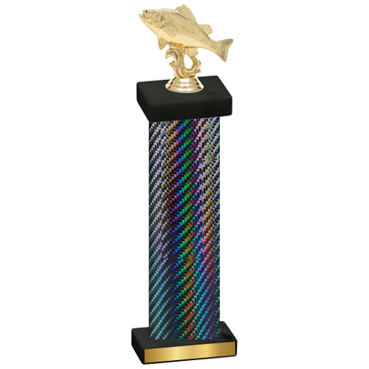 Single Black Carbon Fiber Fishing Trophy