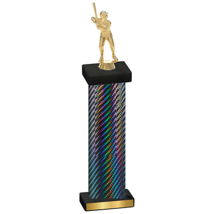 Single Black Carbon Fiber Baseball Trophy