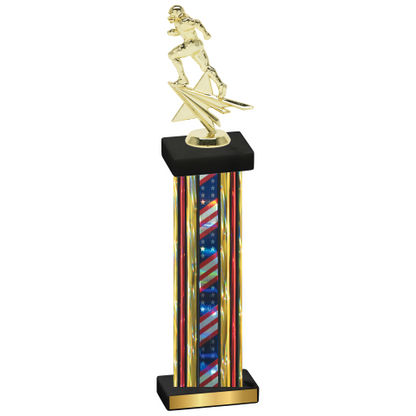 Single Flag USA Football Trophy