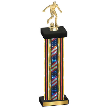 Single Flag USA Soccer Trophy