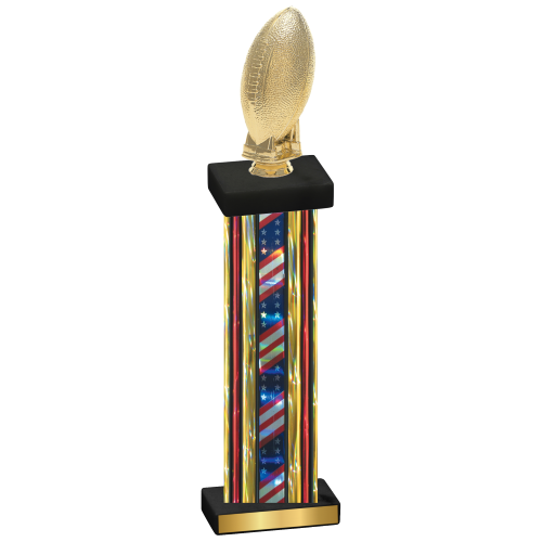 Single Flag USA Football Trophy