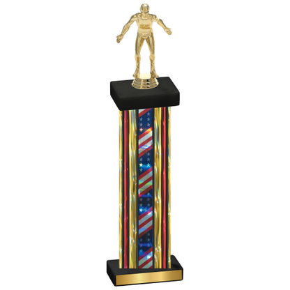 Single Flag USA Wrestling Trophy