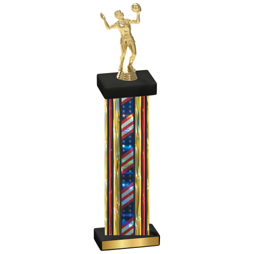 Single Flag USA Volleyball Trophy