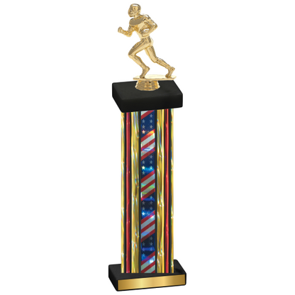 Single Flag USA Football Trophy