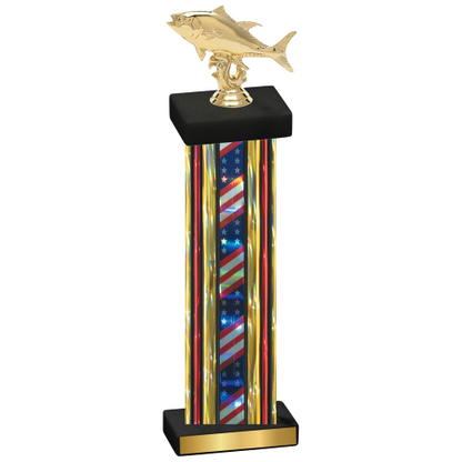 Single Flag USA Fishing Trophy