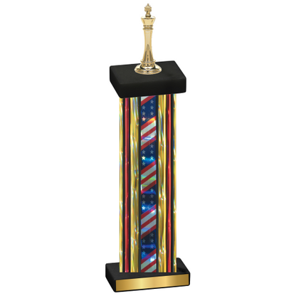 Single Flag USA Chess Trophy