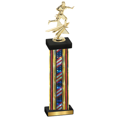 Single Flag USA Flag Football Trophy