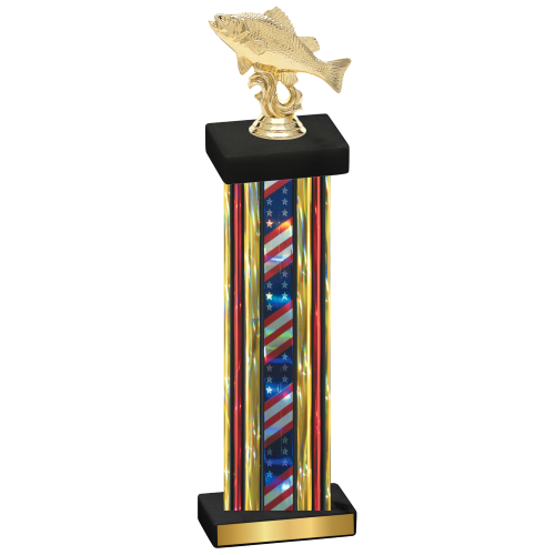 Single Flag USA Fishing Trophy