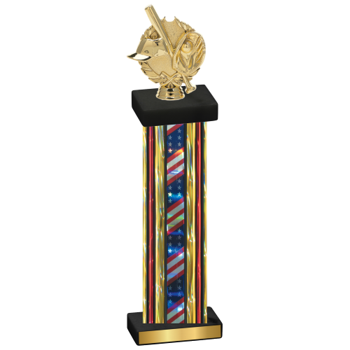 Single Flag USA Baseball Trophy