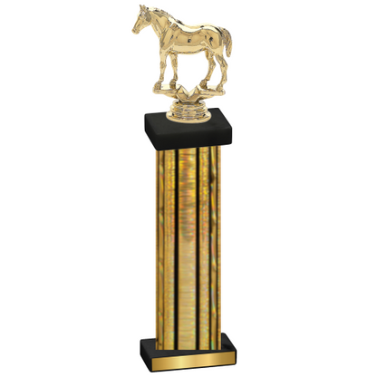 Single Gold Glacier Horses Trophy