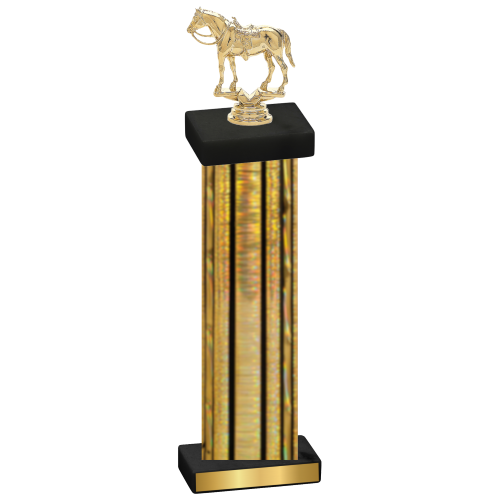 Single Gold Glacier Horses Trophy