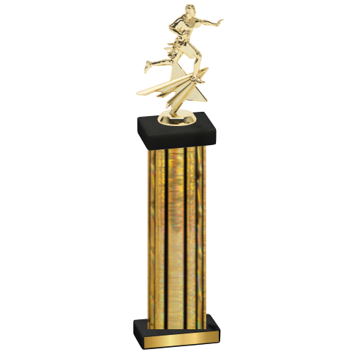 Single Gold Glacier Flag Football Trophy