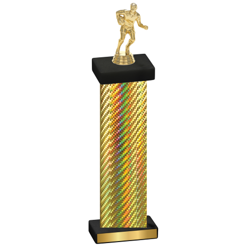 Single Gold Carbon Fiber Rugby Trophy