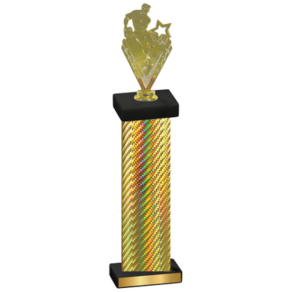 Single Gold Carbon Fiber Rugby Trophy