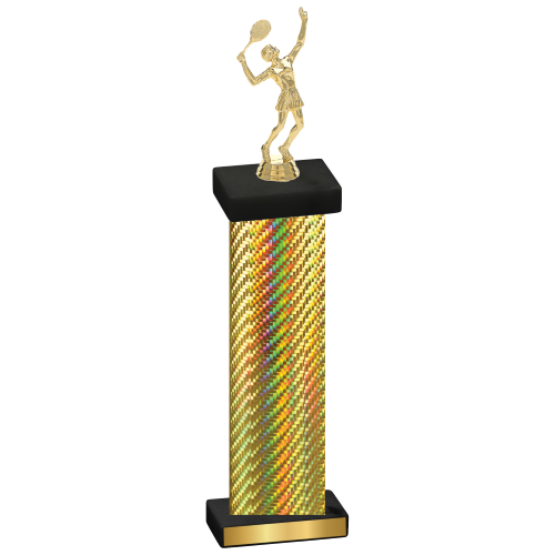 Single Gold Carbon Fiber Tennis Trophy