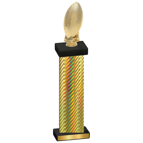 Single Gold Carbon Fiber Football Trophy