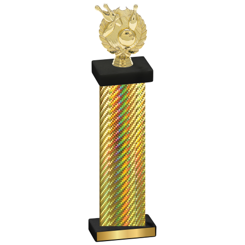 Single Gold Carbon Fiber Bowling Trophy