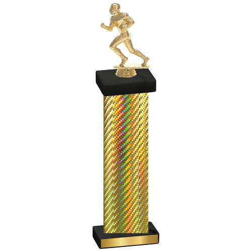 Single Gold Carbon Fiber Football Trophy