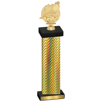 Single Gold Carbon Fiber Swimming Trophy