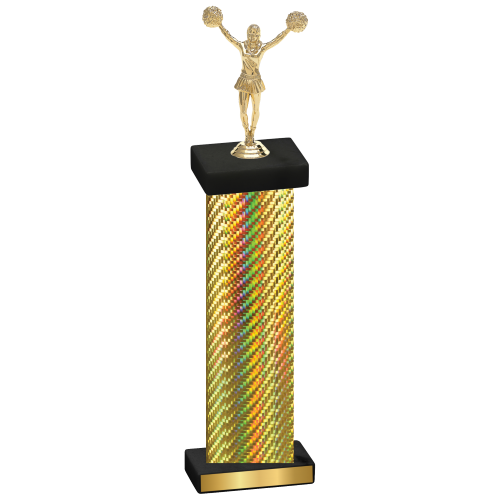 Single Gold Carbon Fiber Cheerleading Trophy