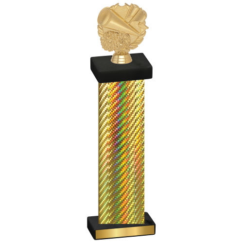 Single Gold Carbon Fiber Cheerleading Trophy