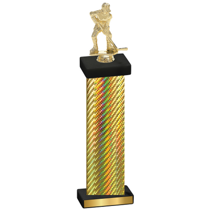 Single Gold Carbon Fiber Hockey Trophy