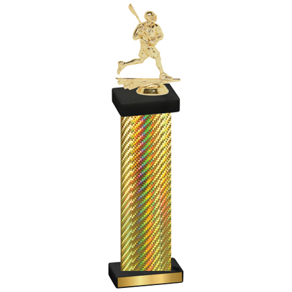 Single Gold Carbon Fiber Lacrosse Trophy