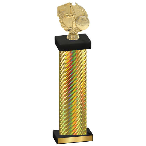 Single Gold Carbon Fiber Basketball Trophy